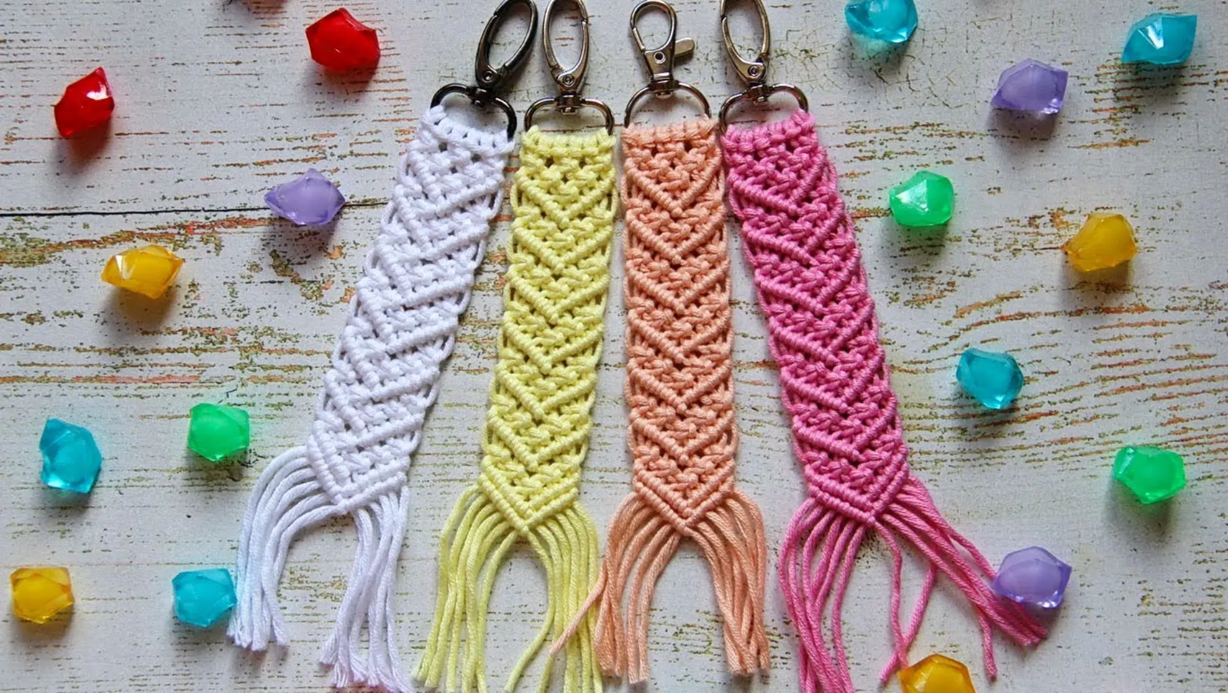 Брелок макраме Olga vas. Macrame Keychain Tutorial.